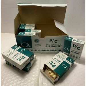 Vintage Weber Costello Case of Polychromaic Alphasite Chalk Sticks Original Case